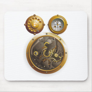 Alfombrilla De Ratón Reloj Steampunk