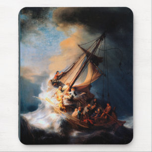 Alfombrilla De Ratón Rembrandt - La tormenta del mar de Galilea
