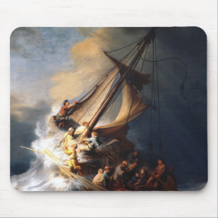 Alfombrilla De Ratón Rembrandt Van Rijn Cristo En El Mar De La Tormenta