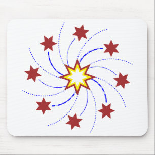Alfombrilla De Ratón Remolino de la estrella de los fuegos artificiales