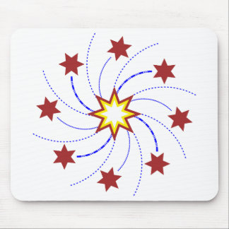 Alfombrilla De Ratón Remolino de la estrella de los fuegos artificiales