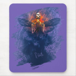 Alfombrilla De Ratón Renacimiento. Esqueleto con alas levantándose