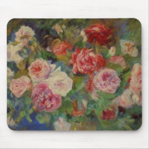 Alfombrilla De Ratón Renoir'a un florero todavía de los rosas de vida