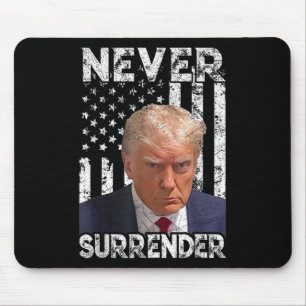 Alfombrilla De Ratón Renuncia a Trump Mug Shot 2024 Bandera estadounide