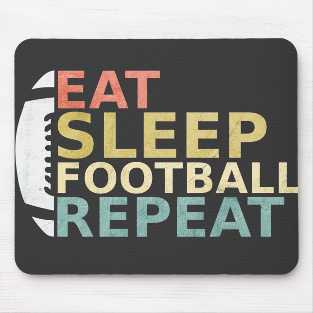 Alfombrilla De Ratón Repetición del fútbol de sueño de los amantes del  (Frente)