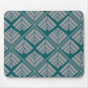 Alfombrilla De Ratón Repetición Verde azulada de Leaf cuadrado