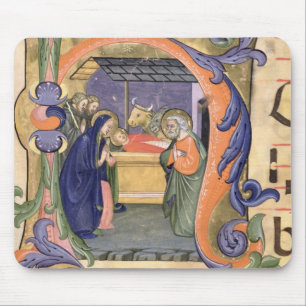 Alfombrilla De Ratón Representación de la inicial "H" del ms 571 f.6r