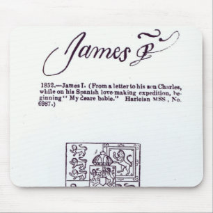 Alfombrilla De Ratón Reproducción de la firma de James VI y