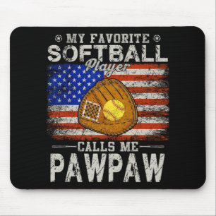 Alfombrilla De Ratón Reproductor de Softball favorito me llama Softball