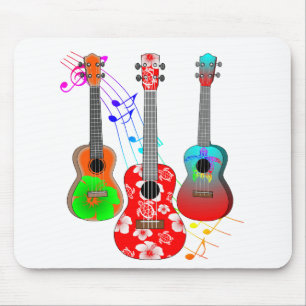 Alfombrilla De Ratón Reproductor de Ukulele Island Tropical