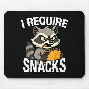 Alfombrilla De Ratón Requiere snacks divertida camiseta de meme de anim