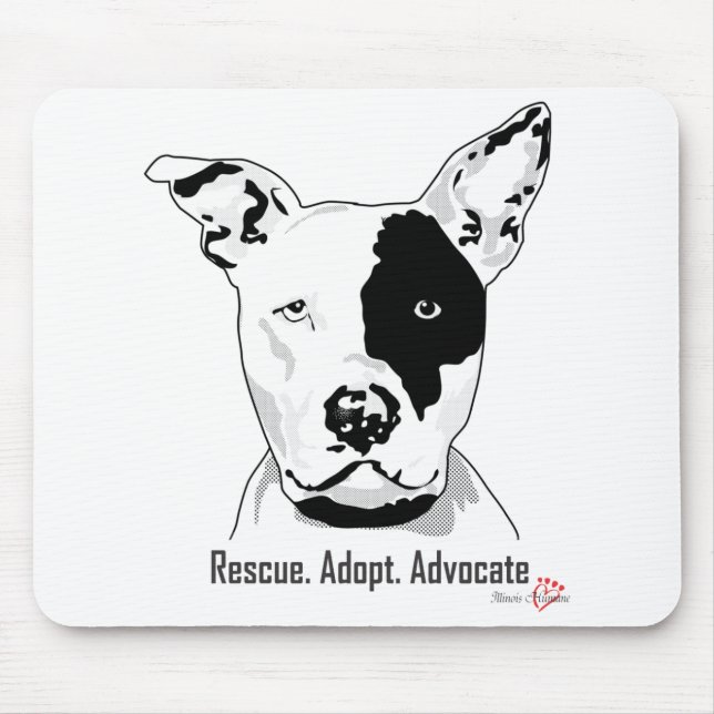 Alfombrilla De Ratón Rescate. Adoptar. Advocate Mouse Pad (Frente)