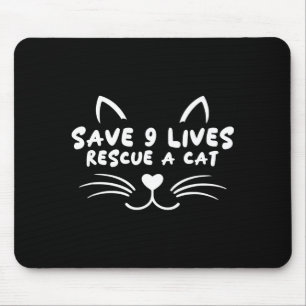 Alfombrilla De Ratón Rescate de animales adopta amante de gatos salva 9