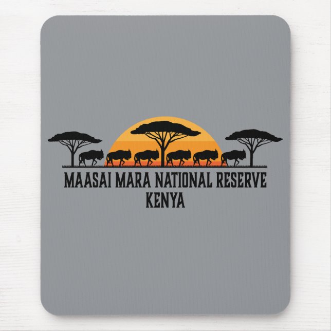 Alfombrilla De Ratón Reserva Nacional Maasai Mara de Kenia (Frente)