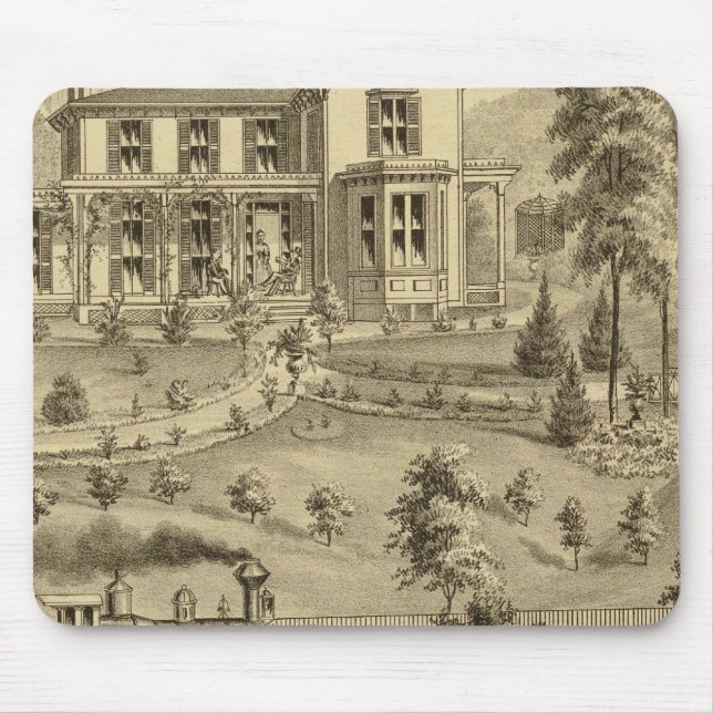 Alfombrilla De Ratón Residencia de David R Kerr (Frente)