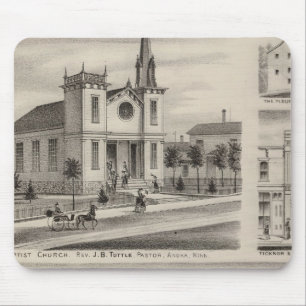 Alfombrilla De Ratón Residencia, granja, iglesia y tienda en Minnesota
