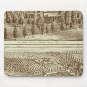 Alfombrilla De Ratón Residencia, vivero, estable, Visalia, Cal