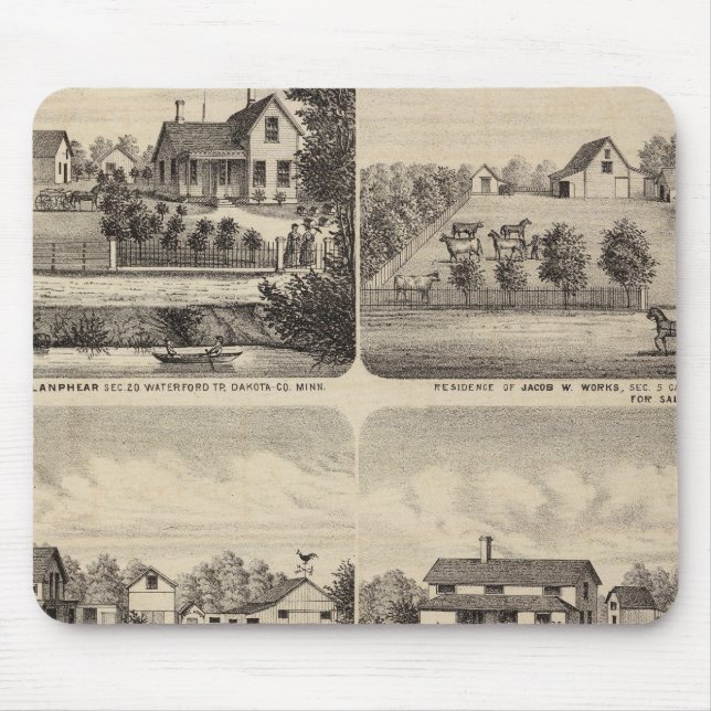 Alfombrilla De Ratón Residencias, Minnesota 2 (Frente)