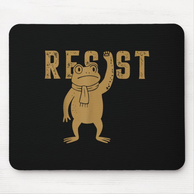 Alfombrilla De Ratón Resist Frog Rtland Frog Protest For Men Women  (Frente)