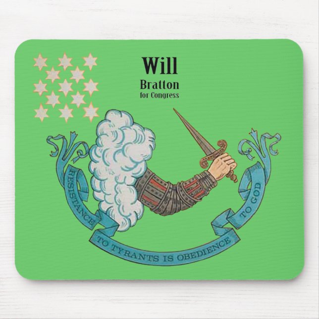 Alfombrilla De Ratón Resista a los tiranos obedecen a dios, Bratton (Frente)