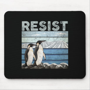 Alfombrilla De Ratón Resistir el activismo pingüino