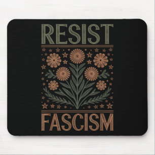 Alfombrilla De Ratón Resistir el fascismo como protesta contra Trump _3