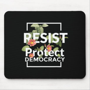Alfombrilla De Ratón Resistir proteger la democracia sutil estilo boho