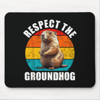Alfombrilla De Ratón Respect The Groundhog Vintage Groundhog Day Decora