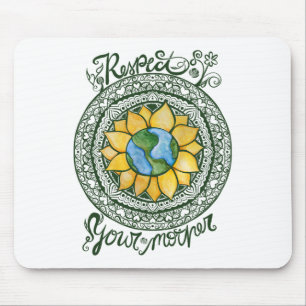 Alfombrilla De Ratón Respeta tu Día de la Madre Tierra Mandala