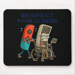 Alfombrilla De Ratón Respetar a sus mayores Control de juegos retro Gam