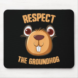 Alfombrilla De Ratón Respetar la marmota Divertido día de la marmota _1