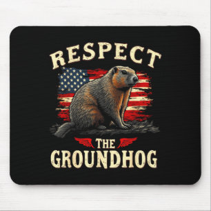 Alfombrilla De Ratón Respetar la marmota Feliz día de la marmota _1 