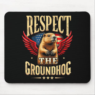 Alfombrilla De Ratón Respetar la marmota Feliz día de la marmota 2025