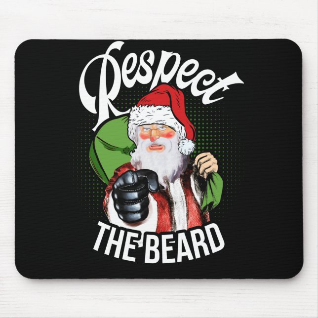 Alfombrilla De Ratón Respeto A Los Divertidos Navidades De La Barba De  (Frente)