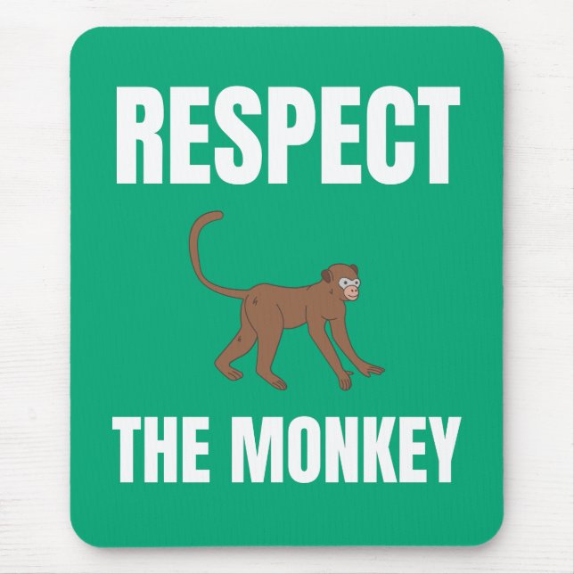 Alfombrilla De Ratón Respeto al mono (Frente)