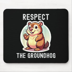 Alfombrilla De Ratón Respeto Al Susurrador De Marmota Divertido Humor A