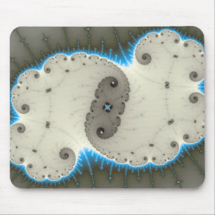 Alfombrilla De Ratón Resplandor azul - Mousepad fractal