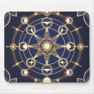Alfombrilla De Ratón Resplandor Divino – Mandala Dorado del Despertar