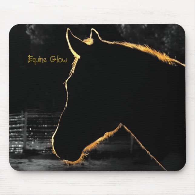 Alfombrilla De Ratón Resplandor-Ordenador equino Mousepad (Frente)