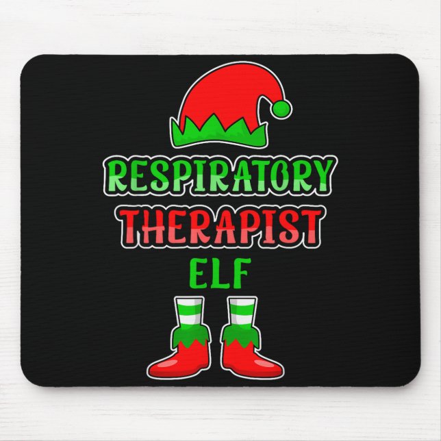 Alfombrilla De Ratón Resratory Therast Elf Resratory Therapy Christmas  (Frente)