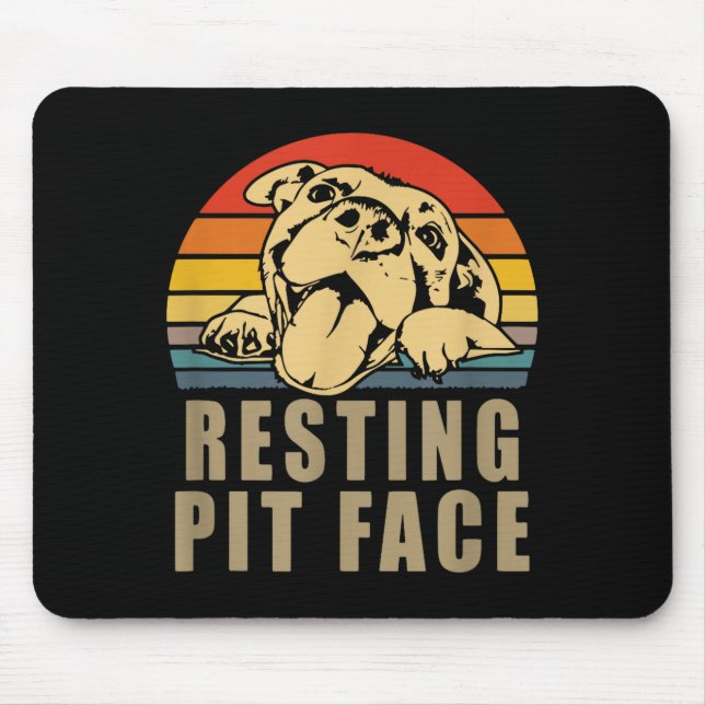 Alfombrilla De Ratón Resting T Face - Tbull Lovers Gift For Men And Wom (Frente)