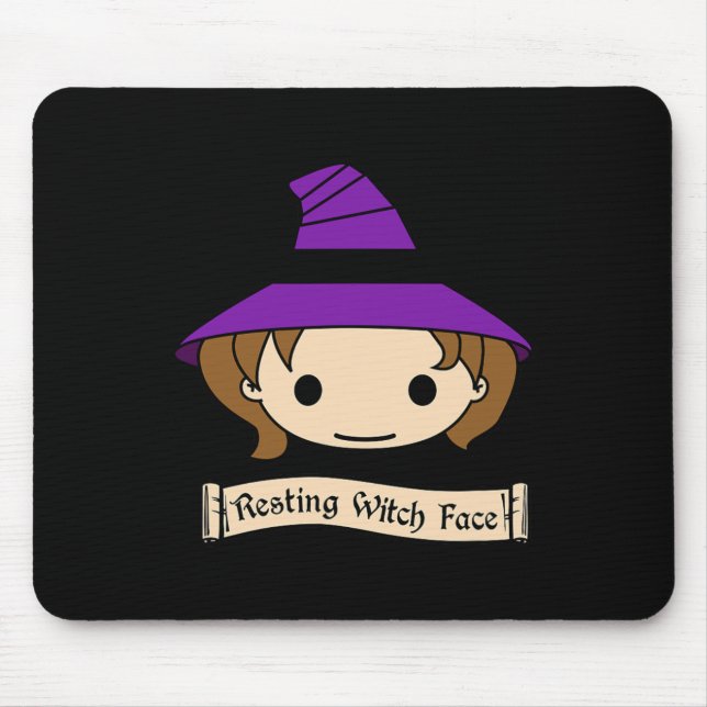 Alfombrilla De Ratón Resting Witch Face Halloween Costume (Frente)