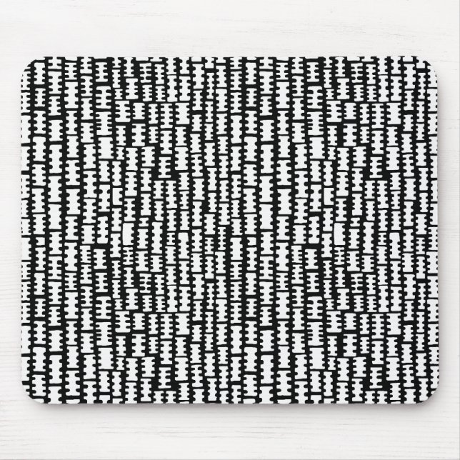 Alfombrilla De Ratón Resumen 020712 - Blanco sobre negro (Frente)