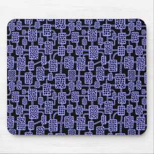 Alfombrilla De Ratón Resumen 041113 - Azul Pastel sobre negro