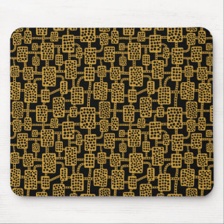 Alfombrilla De Ratón Resumen 041113 - Dorado Brown en negro