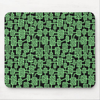 Alfombrilla De Ratón Resumen 041113 - Mint Green sobre negro