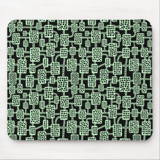 Alfombrilla De Ratón Resumen 041113 - Verde fantasma sobre negro