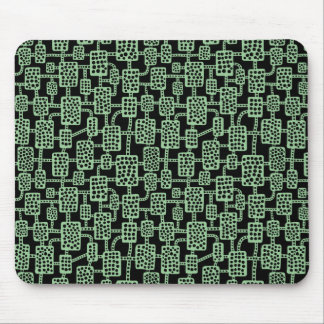 Alfombrilla De Ratón Resumen 041113 - Verde oscuro sobre negro
