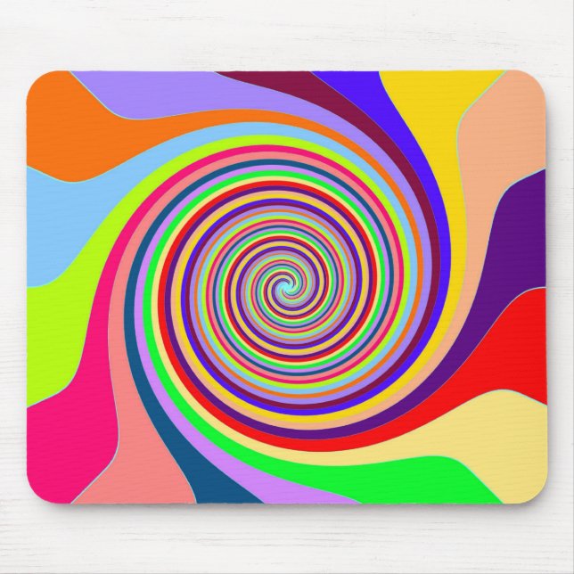 Alfombrilla De Ratón Resumen Almohadilla de ratón Swirl multicolor (Frente)