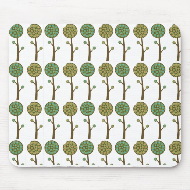 Alfombrilla De Ratón Resumen Árboles Multiples Mousepad (Frente)